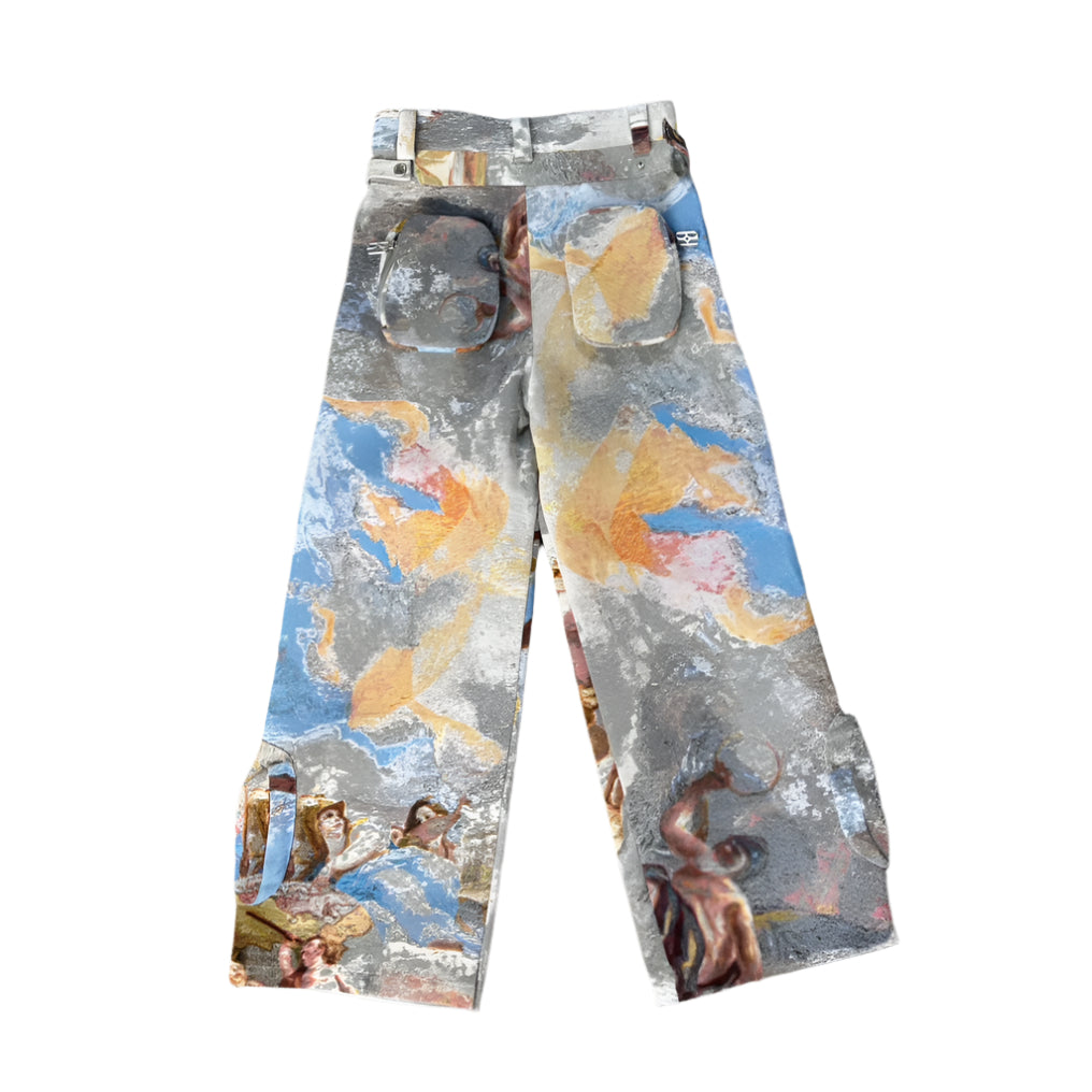 POZZOARTISTIC JACQUARD CARGO PANTS
