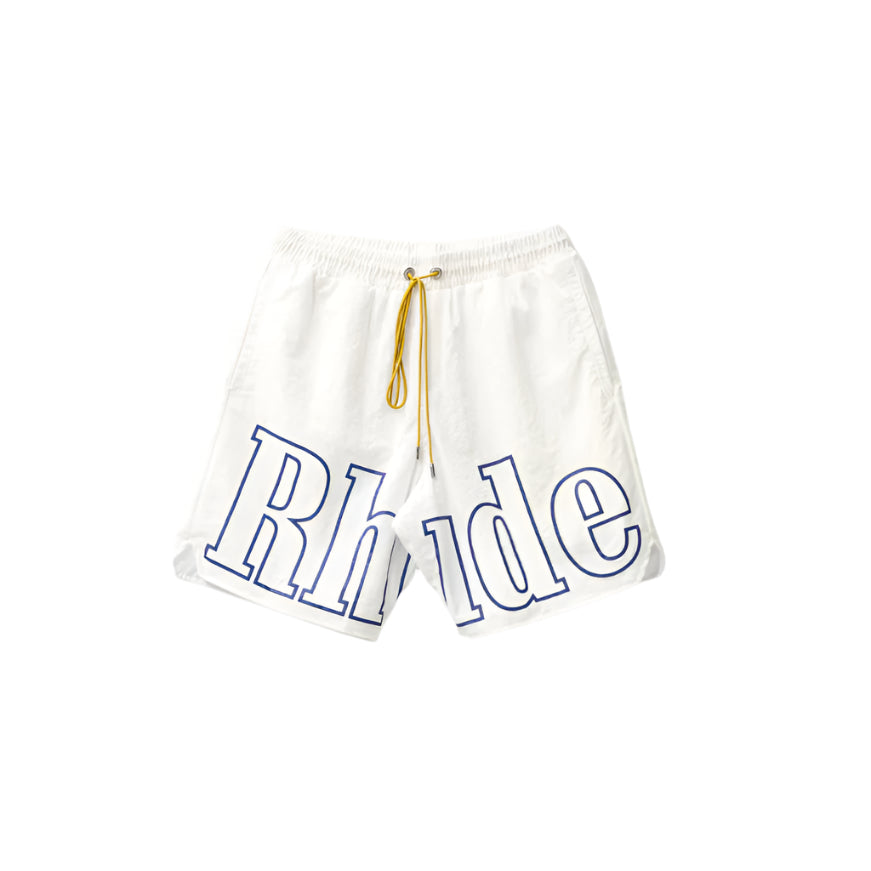WHITE LOGO TRACK  SHORT