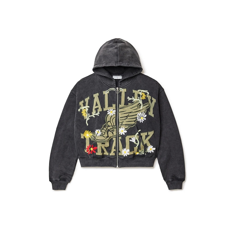 MIDNIGHT GARDEN ZIP-UP HOODIE