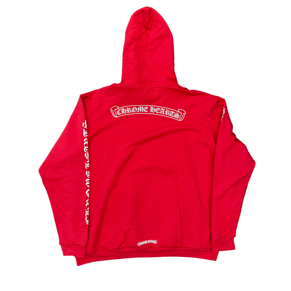 CH SHOULDER LOGO PULLOVER HOODIE - RED/WHITE