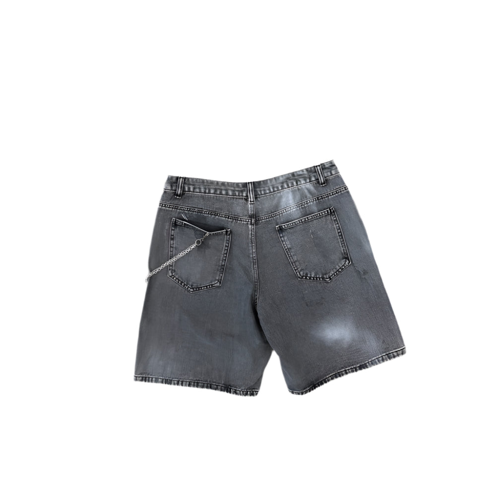 PAINT SPLASHED JEWELED JORTS