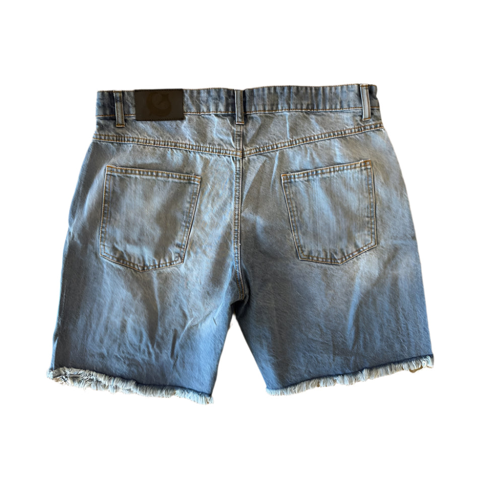 PATCHWORK DENIM SHORT
